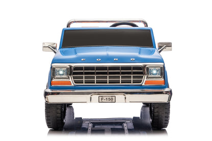 Licensed Ford F-150 24V Kids Ride-On Truck with Remote Control, Leather Seat, EVA Wheels & 150W Brushless Motor - with Blue | Sold by Uncle Wiener's Wholesale