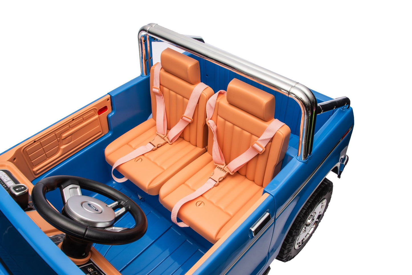 Licensed Ford F-150 24V Kids Ride-On Truck with Remote Control, Leather Seat, EVA Wheels & 150W Brushless Motor - with Blue | Sold by Uncle Wiener's Wholesale