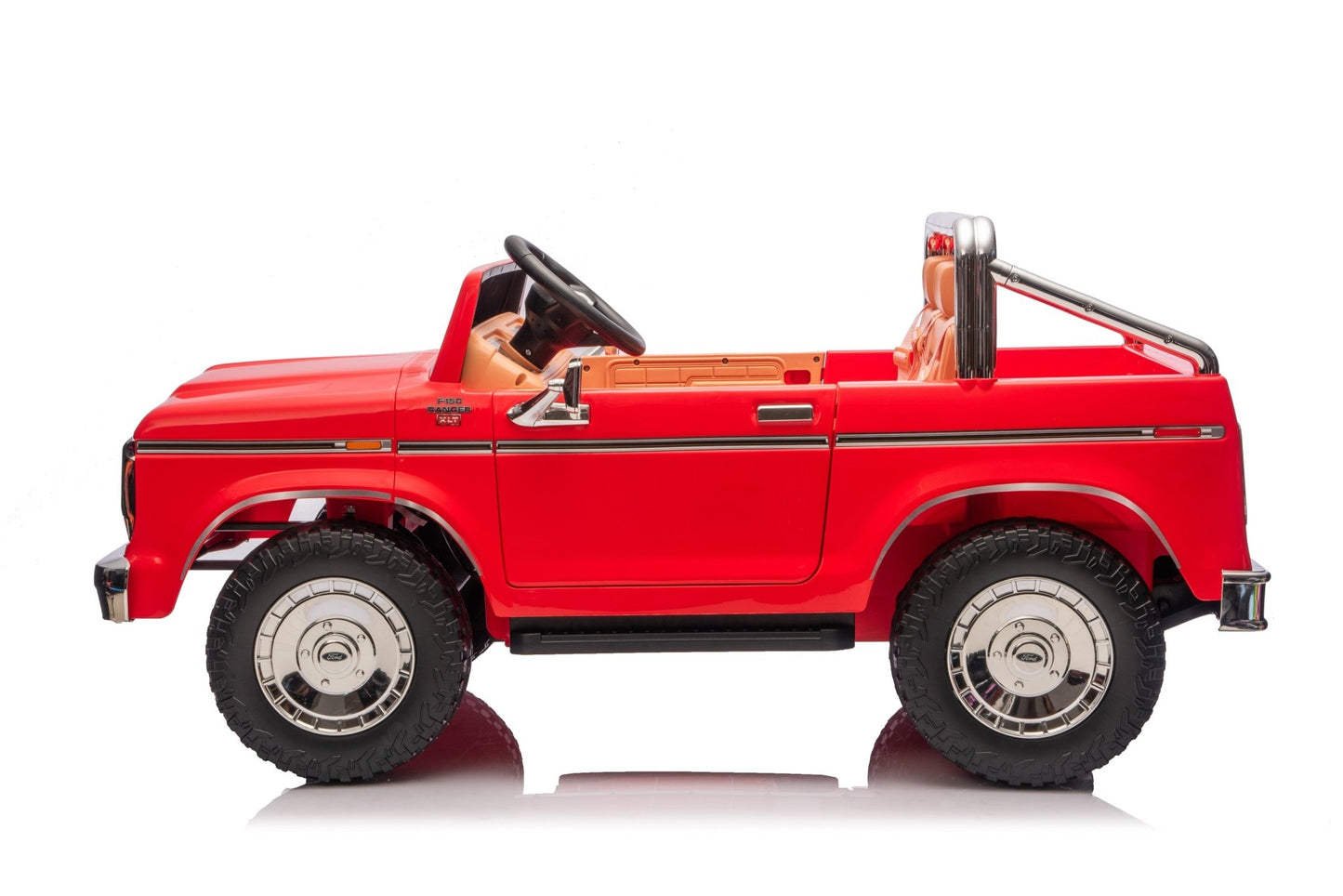 Licensed Ford F-150 24V Kids Ride-On Truck with Remote Control, Leather Seat, EVA Wheels & 150W Brushless Motor - with Blue | Sold by Uncle Wiener's Wholesale
