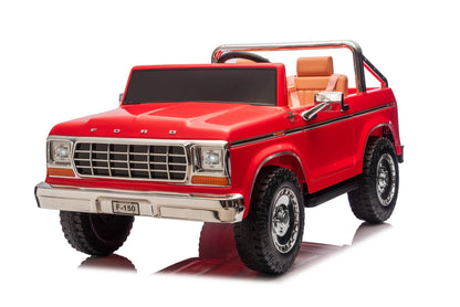 Licensed Ford F-150 24V Kids Ride-On Truck with Remote Control, Leather Seat, EVA Wheels & 150W Brushless Motor - with Blue | Sold by Uncle Wiener's Wholesale