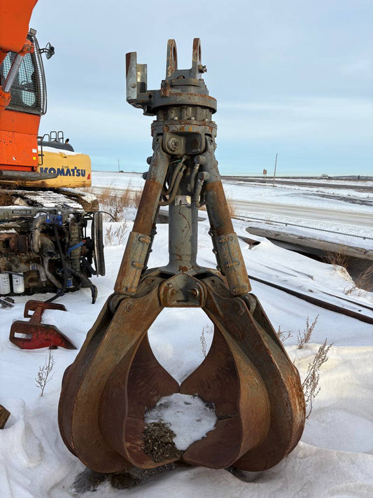 Liebherr 1.0 CY Orange Peel Grapple – Like New – Heavy Duty Scrap Grapple - with | Sold by Uncle Wiener's Wholesale