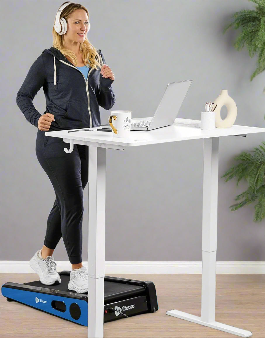 LifePro 30-inch mini under desk walking treadmill for home and office with LED display, 3 MPH speed, compact and lightweight design