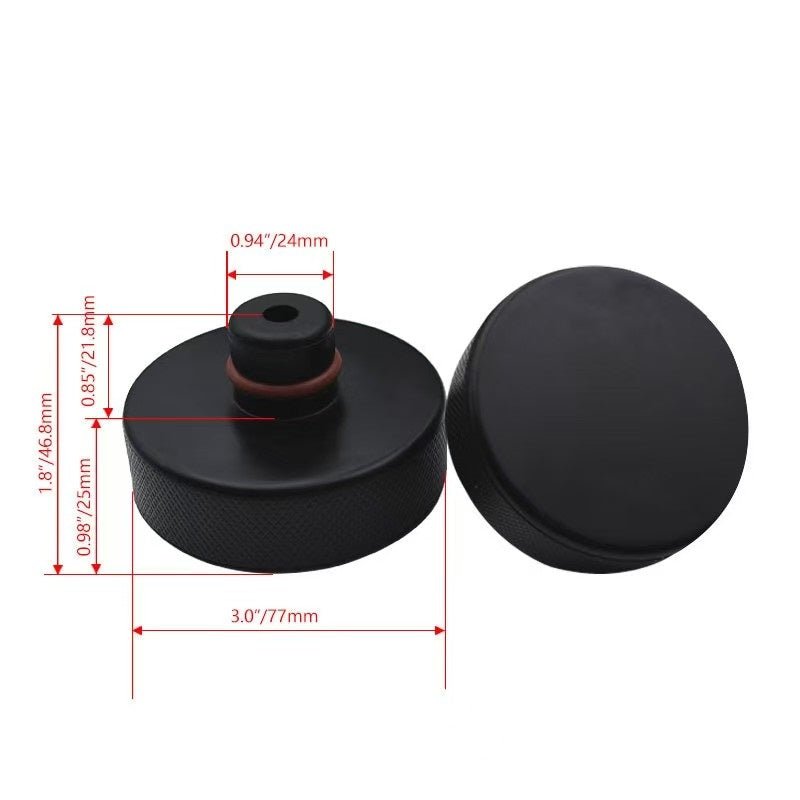 Lifting Jack Pad Set for Tesla Model 3/S/X/Y (2013–2025) 4 - Piece Rubber Pucks with Storage Case LJPFT - with | Sold by Uncle Wiener's Wholesale