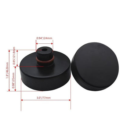 Lifting Jack Pad Set for Tesla Model 3/S/X/Y (2013–2025) 4 - Piece Rubber Pucks with Storage Case LJPFT - with | Sold by Uncle Wiener's Wholesale