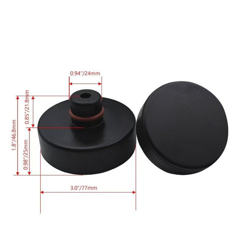 Lifting Jack Pad Set for Tesla Model 3/S/X/Y (2013–2025) 4 - Piece Rubber Pucks with Storage Case LJPFT - with | Sold by Uncle Wiener's Wholesale