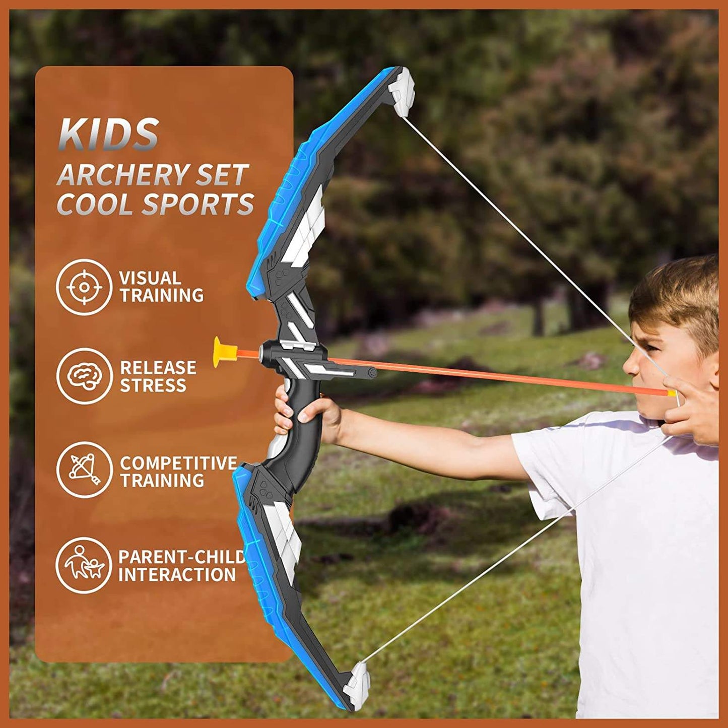 Light Up Bow And Arrow Set Kids LED Archery Toy With Targets CPS269925 - with | Sold by Uncle Wiener's Wholesale