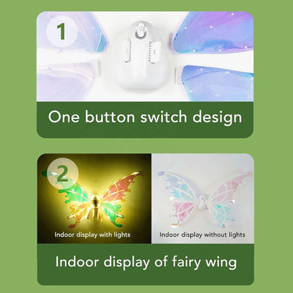 Light Up Butterfly Fairy Wings Costume Kids LED Dress Up Set CPS286059 - with | Sold by Uncle Wiener's Wholesale