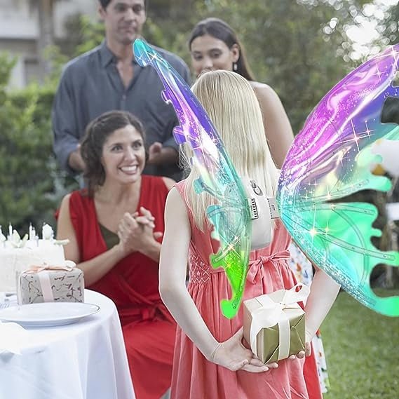 Light Up Butterfly Fairy Wings Costume Kids LED Dress Up Set CPS286059 - with | Sold by Uncle Wiener's Wholesale