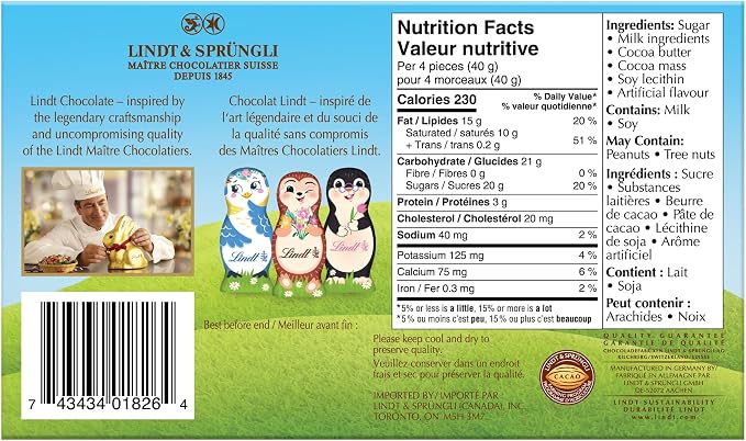 Lindt Fun Friends Easter Milk Chocolates – 100 g Bag, Premium Foil-Wrapped Easter Candy - Snack with | Sold by Uncle Wiener's Wholesale