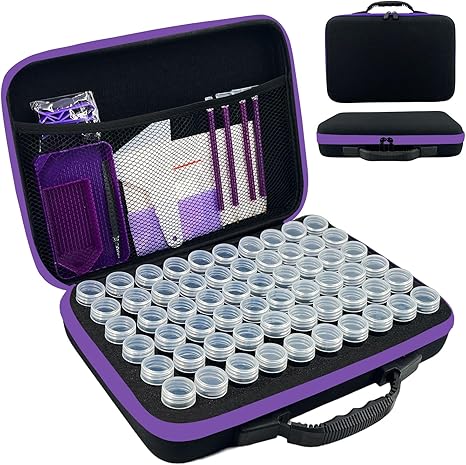 LIRUNQIU Diamond Painting Storage Case with 60 Jars and Accessories - General Equipment with | Sold by Uncle Wiener's Wholesale