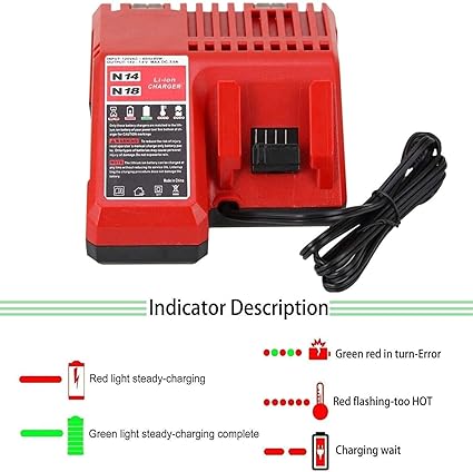 Lithium - Ion Multi - Voltage Battery Charger for Milwaukee M18 & M12 Tools - CDM18CHARGER - with | Sold by Uncle Wiener's Wholesale