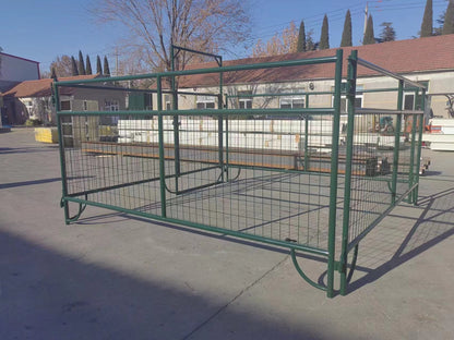 Livestock Panels for Sheep & Goats – 5 ft x 9.5 ft Heavy - Duty Steel Fencing + Optional Arch Entry Gate - with Arch Entry Gate | Sold by Uncle Wiener's Wholesale