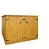 Lockable Outdoor Bicycle Storage Shed | 2 - Bike Garage & Tool Shed | Weatherproof Wood G488 - with | Sold by Uncle Wiener's Wholesale
