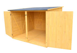 Lockable Outdoor Bicycle Storage Shed | 2 - Bike Garage & Tool Shed | Weatherproof Wood G488 - with | Sold by Uncle Wiener's Wholesale