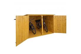Lockable Outdoor Bicycle Storage Shed | 2 - Bike Garage & Tool Shed | Weatherproof Wood G488 - with | Sold by Uncle Wiener's Wholesale