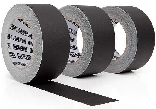 Lockport 2-Inch Gaffer Tape 3-Pack – Heavy Duty Matte Black Cloth Tape, Residue-Free, Waterproof & Easy Tear for Photography, Film & Stage - Home products with | Sold by Uncle Wiener's Wholesale