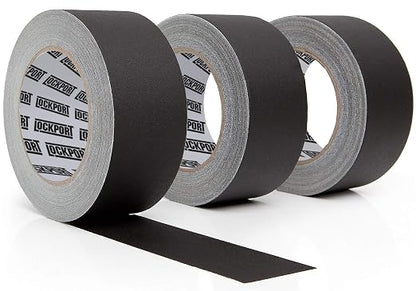Lockport 2-Inch Gaffer Tape 3-Pack – Heavy Duty Matte Black Cloth Tape, Residue-Free, Waterproof & Easy Tear for Photography, Film & Stage - Home products with | Sold by Uncle Wiener's Wholesale