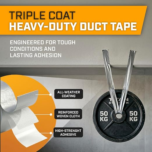 Lockport Heavy Duty White Duct Tape – 2 Inch x 30 Yard Waterproof Multipurpose Repair Tape - Home products with | Sold by Uncle Wiener's Wholesale