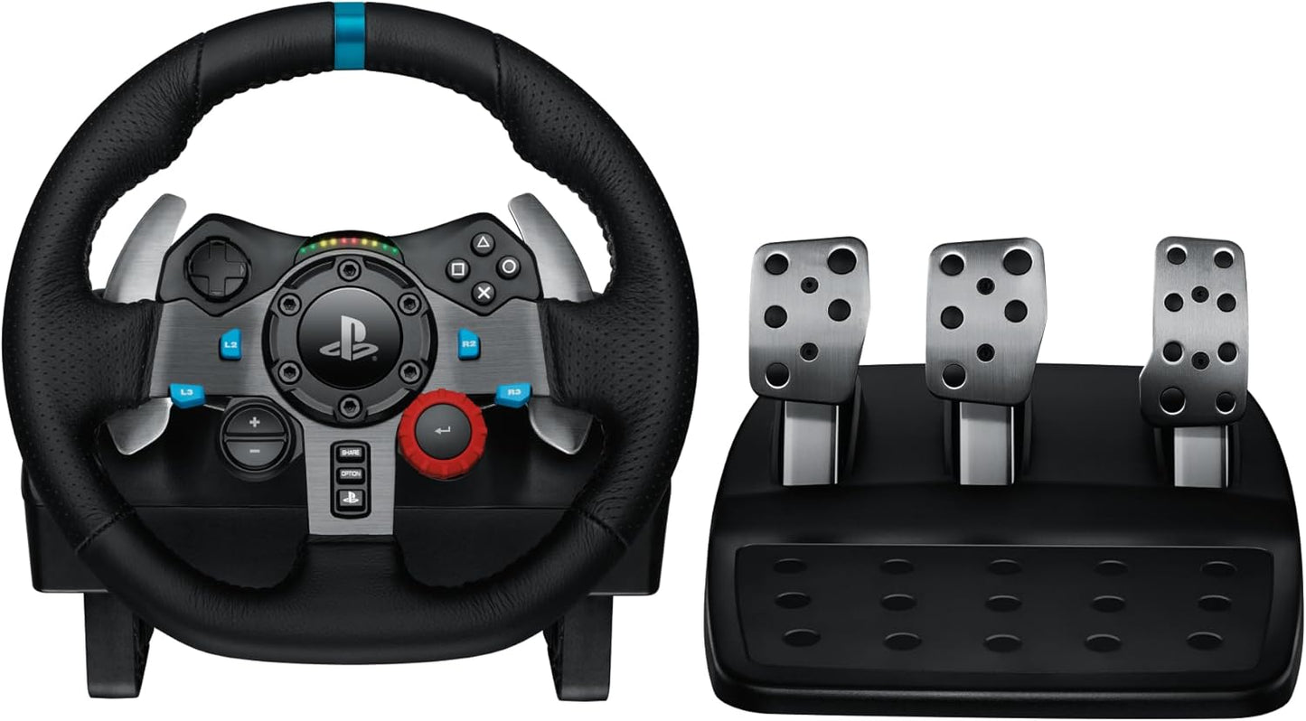 Logitech Gaming Dual - motor Feedback Driving Force G29 Racing Wheel with Responsive Pedals for PlayStation 4 and PlayStation 3. Little bit used - with | Sold by Uncle Wiener's Wholesale