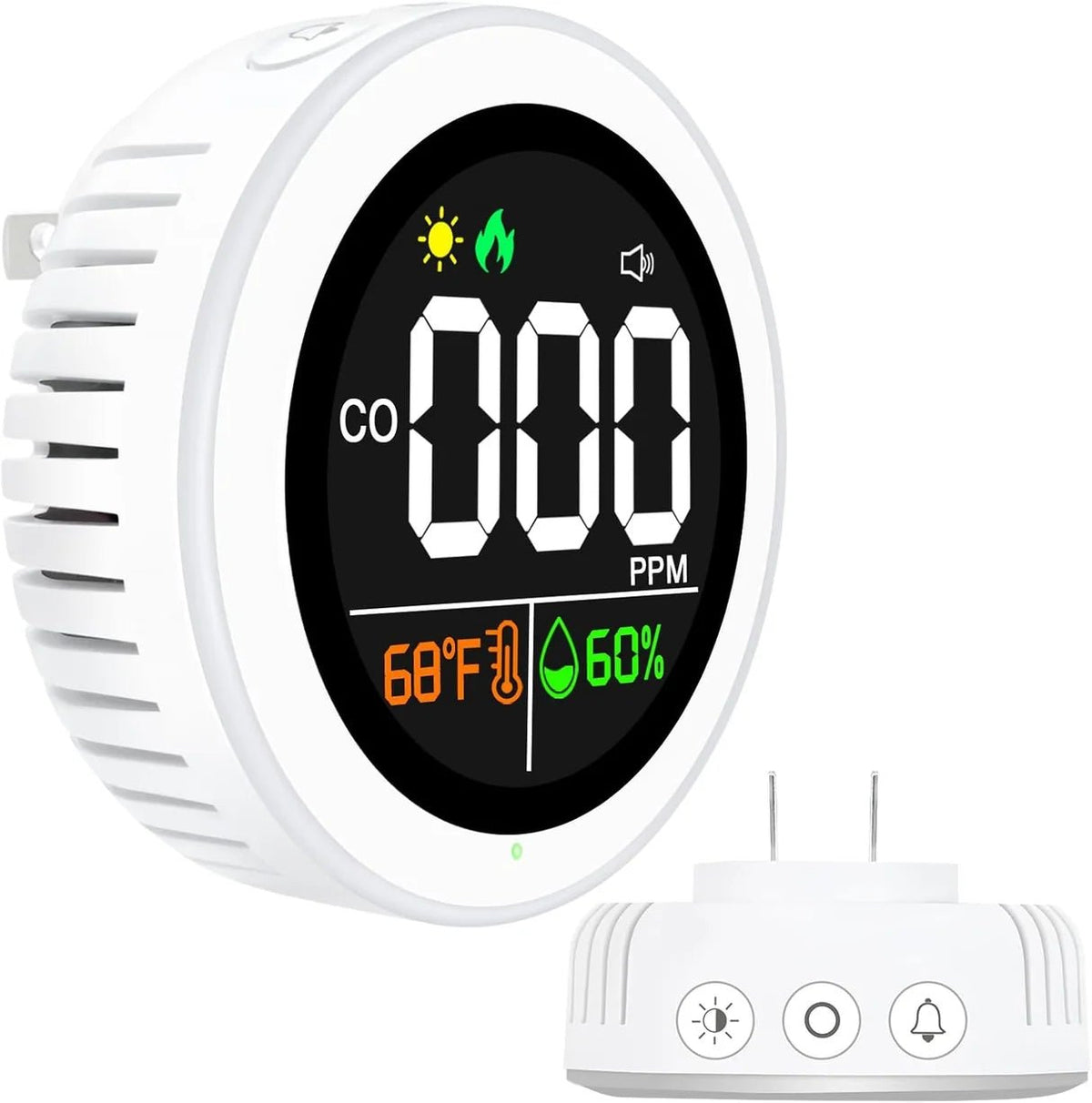 LSENLTY Carbon Monoxide Detector Plug-In – 3-in-1 Digital CO Monitor with Temperature & Humidity Display, Audible Alarm, LED Warning Lights - Electronics with L6078 | Sold by Uncle Wiener's Wholesale