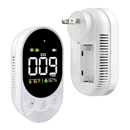 LSENLTY Carbon Monoxide Detector Plug-In – 3-in-1 Digital CO Monitor with Temperature & Humidity Display, Audible Alarm, LED Warning Lights - Electronics with L6098 | Sold by Uncle Wiener's Wholesale