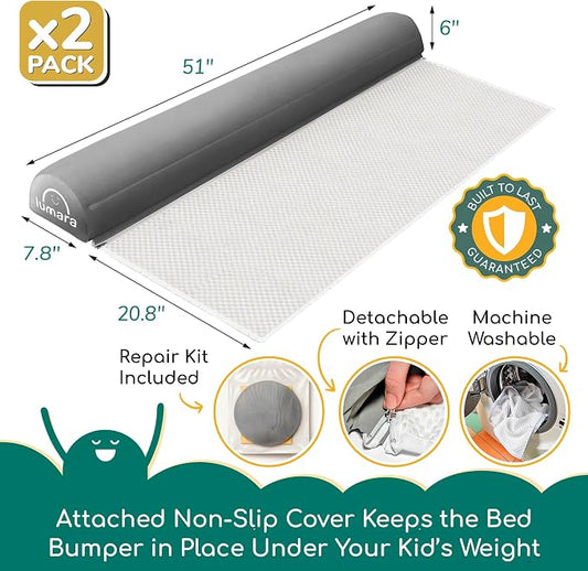 LUMARA Inflatable Bed Rails for Toddlers - Portable Travel Bed Bumpers with Non-Slip Design for Twin, Full, Queen & King Beds - Home products with | Sold by Uncle Wiener's Wholesale