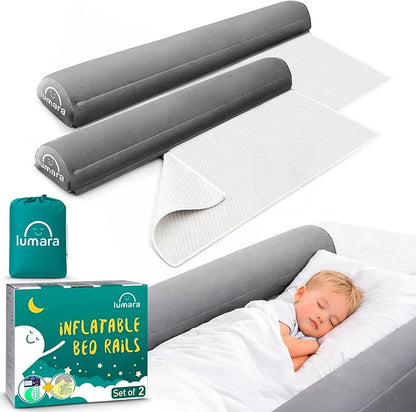 LUMARA Inflatable Bed Rails for Toddlers - Portable Travel Bed Bumpers with Non-Slip Design for Twin, Full, Queen & King Beds - Home products with | Sold by Uncle Wiener's Wholesale