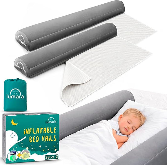 LUMARA Inflatable Bed Rails for Toddlers - Portable Travel Bed Bumpers with Non-Slip Design for Twin, Full, Queen & King Beds - Home products with | Sold by Uncle Wiener's Wholesale