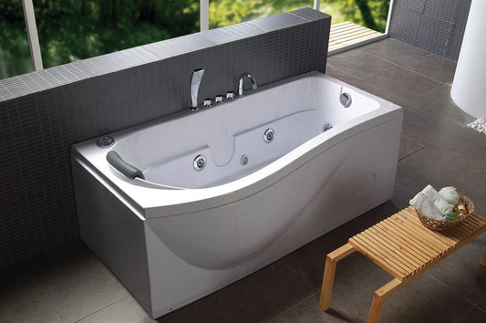 Luxury rectangle whirlpool bathtub TMB112 with air jets
TMB112 spa jet tub with handheld shower and modern design
Black and white hydrotherapy bathtub with right drain
Multicolor TMB112 massage bathtub in modern bathroom
Acrylic and copper rectangle bathtub with ergonomic seat