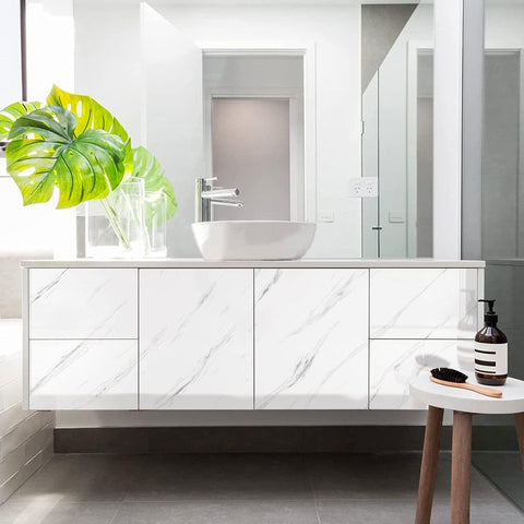 LXCREAT Marble Wallpaper Grey/White Contact Paper for Countertops 23.6in x 118in Peel and Stick Wallpaper Self Adhesive and Removable for Kitchen Countertops Cabinet and Bathroom - with 23.6in x 118in | Sold by Uncle Wiener's Wholesale