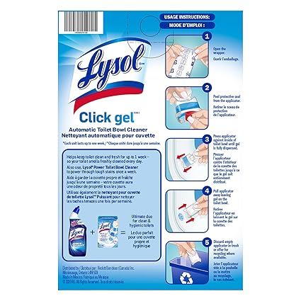 Lysol Click Gel Automatic Toilet Bowl Cleaner Spring Waterfall 4 Count Bleach Free - Home products with | Sold by Uncle Wiener's Wholesale