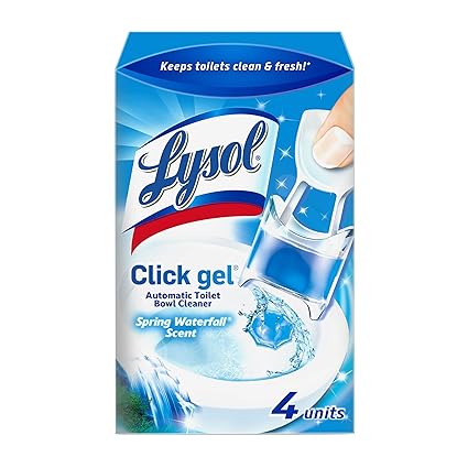 Lysol Click Gel Automatic Toilet Bowl Cleaner Spring Waterfall 4 Count Bleach Free - Home products with | Sold by Uncle Wiener's Wholesale