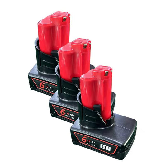 M12 12V 6.0Ah Lithium - Ion Replacement Battery Compatible with Milwaukee 12V Cordless Tools M12B60 - with | Sold by Uncle Wiener's Wholesale
