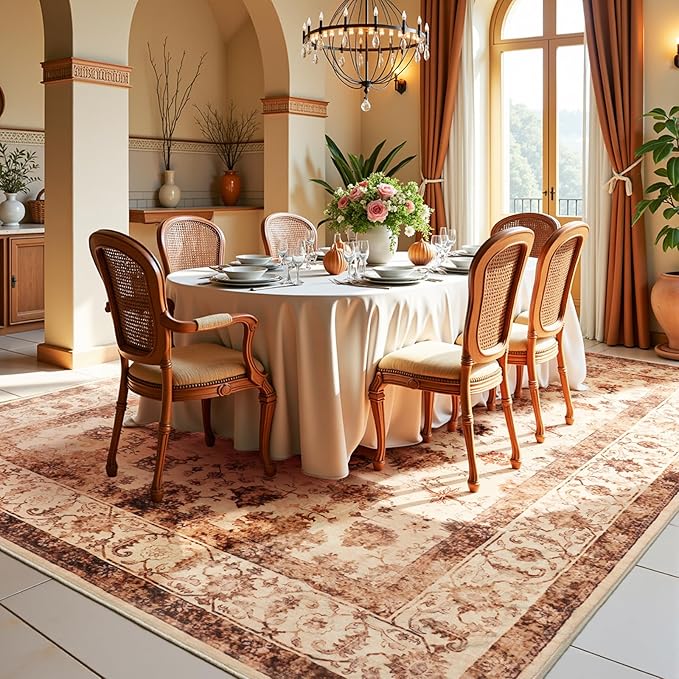 Machine Washable Low - Profile Area Rug with Non - Slip Backing – 6×9 & 8×10 - with 6 × 9 ft Area Rugs - B0DCVQZP2C | Sold by Uncle Wiener's Wholesale
