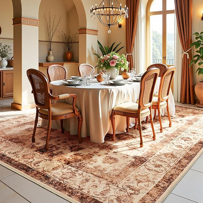 Machine Washable Low - Profile Area Rug with Non - Slip Backing – 6×9 & 8×10 - with 6 × 9 ft Area Rugs - B0DCVQZP2C | Sold by Uncle Wiener's Wholesale