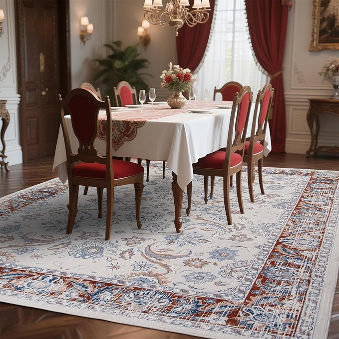 Machine Washable Low - Profile Area Rug with Non - Slip Backing – 6×9 & 8×10 - with 8 × 10 ft Area Rugs - B0DF2HK7SK | Sold by Uncle Wiener's Wholesale