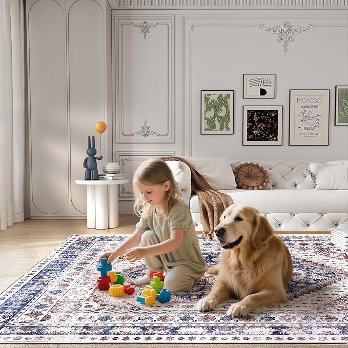 Machine Washable Low - Profile Area Rug with Non - Slip Backing – 6×9 & 8×10 - with 6 × 9 ft Area Rugs - B0DMFCK73M | Sold by Uncle Wiener's Wholesale
