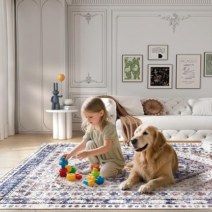 Machine Washable Low - Profile Area Rug with Non - Slip Backing – 6×9 & 8×10 - with 6 × 9 ft Area Rugs - B0DMFCK73M | Sold by Uncle Wiener's Wholesale