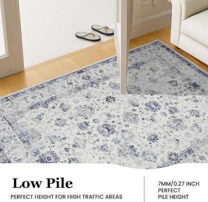 Machine Washable Low - Profile Area Rug with Non - Slip Backing – 6×9 & 8×10 - with 8 × 10 ft Area Rugs - B0DCVRKVD5 | Sold by Uncle Wiener's Wholesale