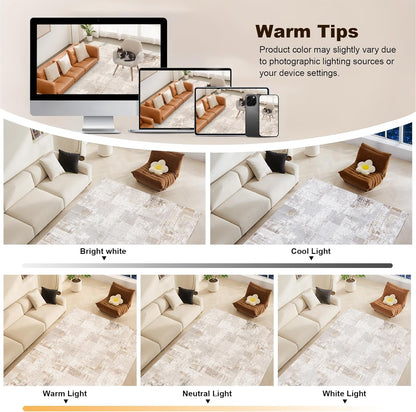Machine Washable Low - Profile Area Rug with Non - Slip Backing – 6×9 & 8×10 - with 8 × 10 ft Area Rugs - B0DCVDGNRF | Sold by Uncle Wiener's Wholesale