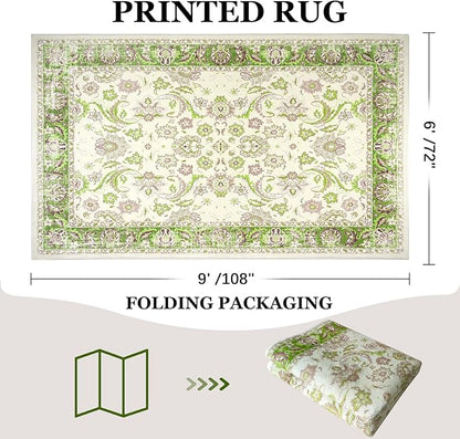 Machine Washable Low - Profile Area Rug with Non - Slip Backing – 6×9 & 8×10 - with 6 × 9 ft Area Rugs - B0DF2B5VRT | Sold by Uncle Wiener's Wholesale