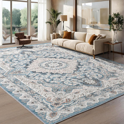 Machine Washable Low - Profile Area Rug with Non - Slip Backing – 6×9 & 8×10 - with 6 × 9 ft Area Rugs - B0DCP2KD58 | Sold by Uncle Wiener's Wholesale