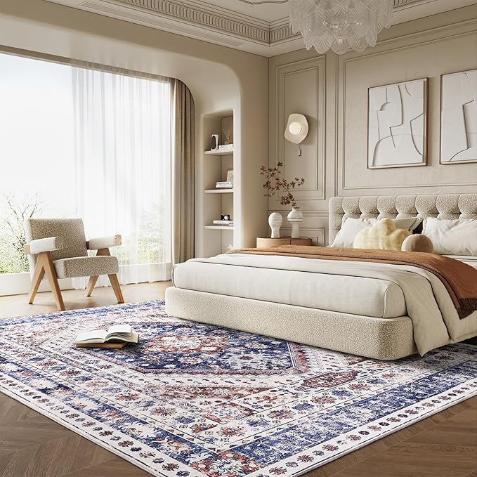 Machine Washable Low - Profile Area Rug with Non - Slip Backing – 6×9 & 8×10 - with 6 × 9 ft Area Rugs - B0DMFCK73M | Sold by Uncle Wiener's Wholesale