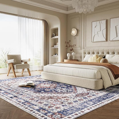 Machine Washable Low - Profile Area Rug with Non - Slip Backing – 6×9 & 8×10 - with 6 × 9 ft Area Rugs - B0DMFCK73M | Sold by Uncle Wiener's Wholesale