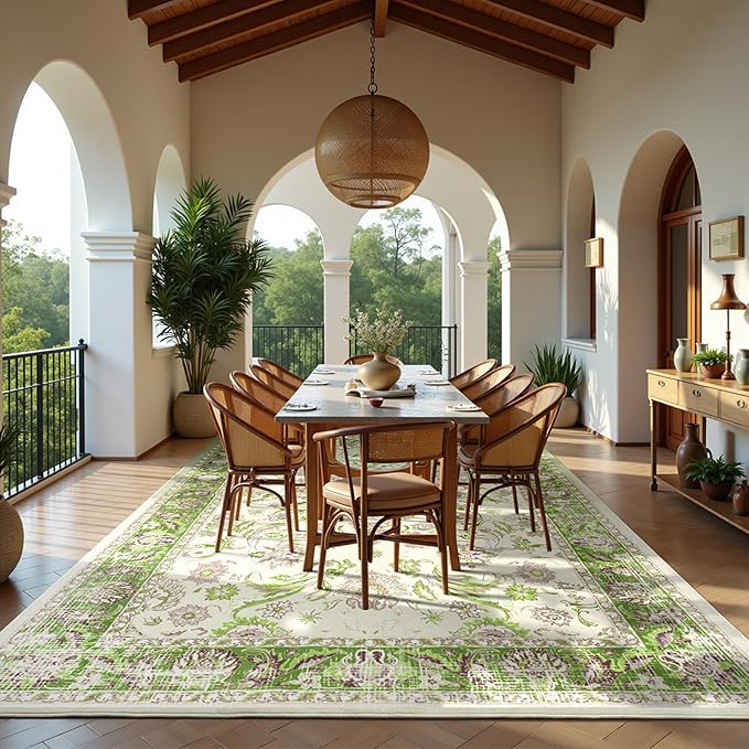 Machine Washable Low - Profile Area Rug with Non - Slip Backing – 6×9 & 8×10 - with 8 × 10 ft Area Rugs - B0DF2B51QB | Sold by Uncle Wiener's Wholesale