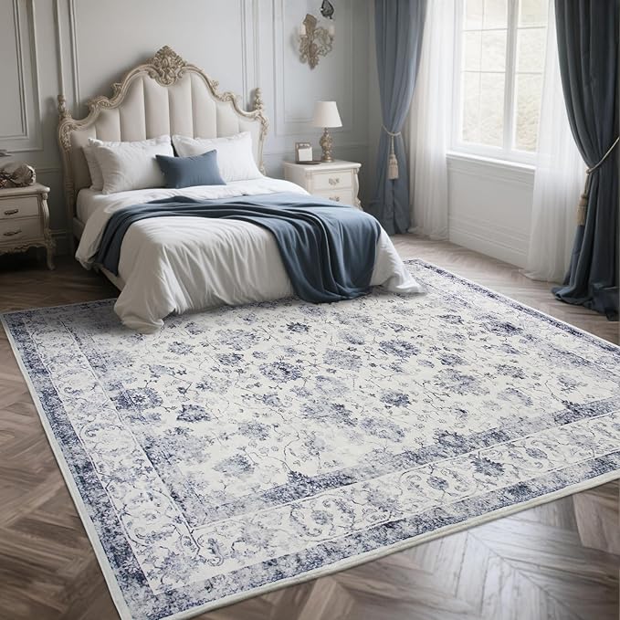 Machine Washable Low - Profile Area Rug with Non - Slip Backing – 6×9 & 8×10 - with 8 × 10 ft Area Rugs - B0DCVRKVD5 | Sold by Uncle Wiener's Wholesale