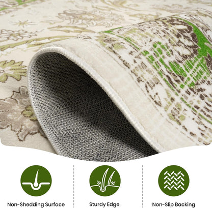 Machine Washable Low - Profile Area Rug with Non - Slip Backing – 6×9 & 8×10 - with 6 × 9 ft Area Rugs - B0DF2B5VRT | Sold by Uncle Wiener's Wholesale