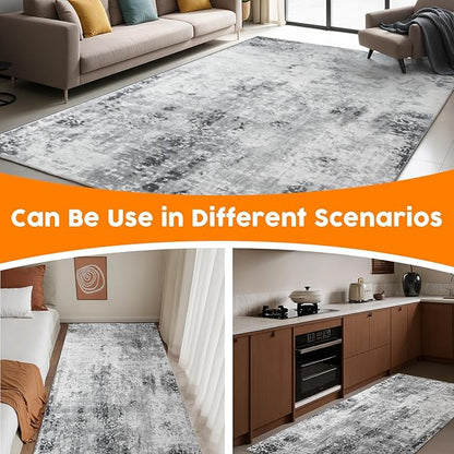 Machine Washable Low - Profile Area Rug with Non - Slip Backing – 6×9 & 8×10 - with 6 × 9 ft Area Rugs - B0DCVG9LNG | Sold by Uncle Wiener's Wholesale