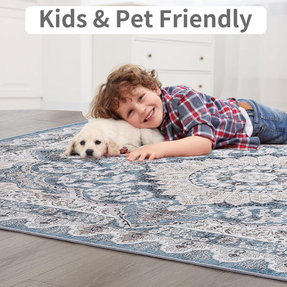 Machine Washable Low - Profile Area Rug with Non - Slip Backing – 6×9 & 8×10 - with 6 × 9 ft Area Rugs - B0DCP2KD58 | Sold by Uncle Wiener's Wholesale