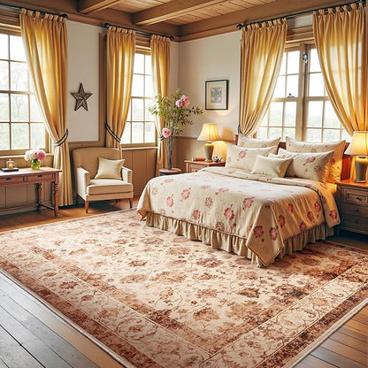 Machine Washable Low - Profile Area Rug with Non - Slip Backing – 6×9 & 8×10 - with 8 × 10 ft Area Rugs - B0DCVP7PBK | Sold by Uncle Wiener's Wholesale
